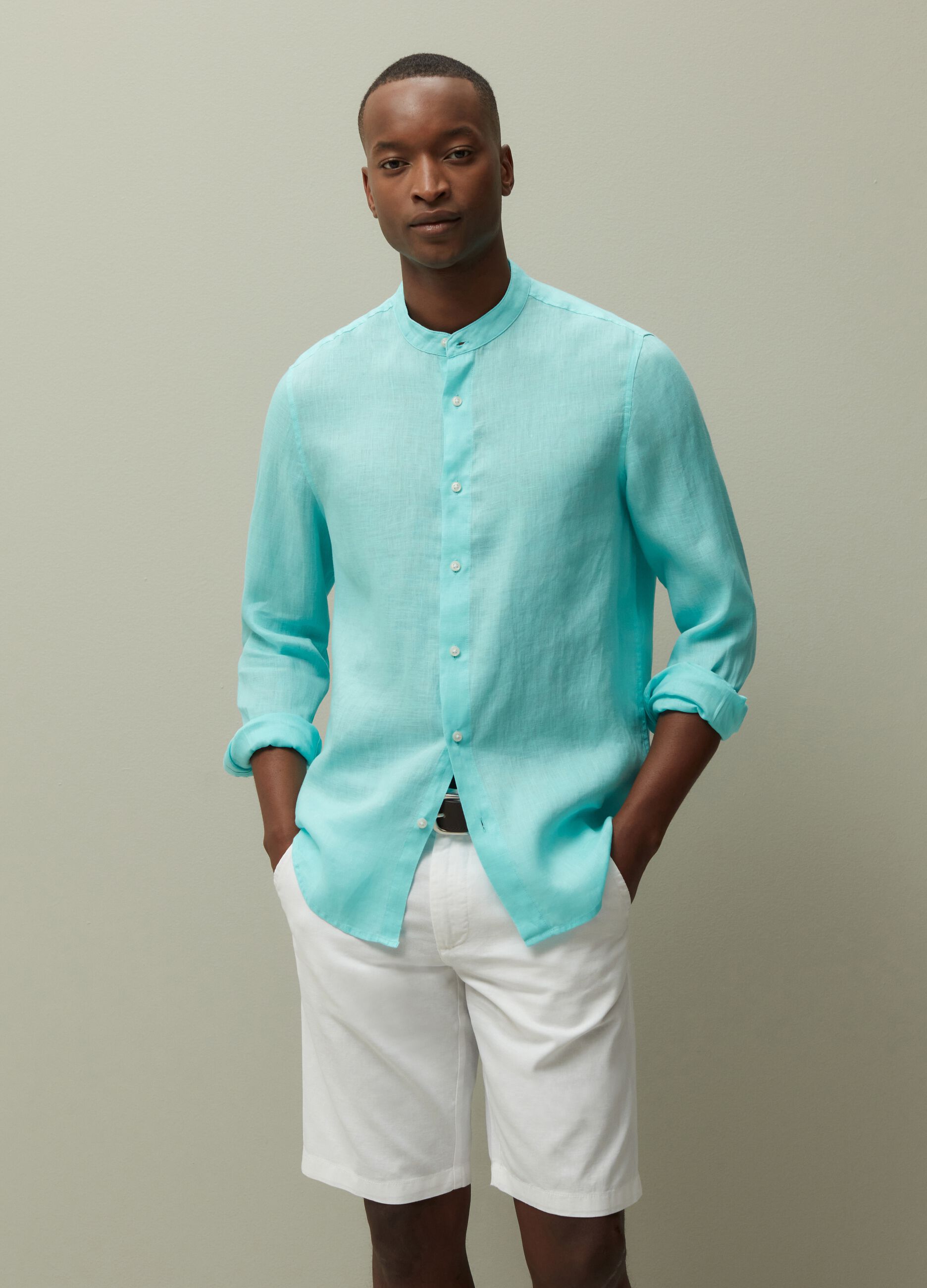 Regular-fit linen shirt