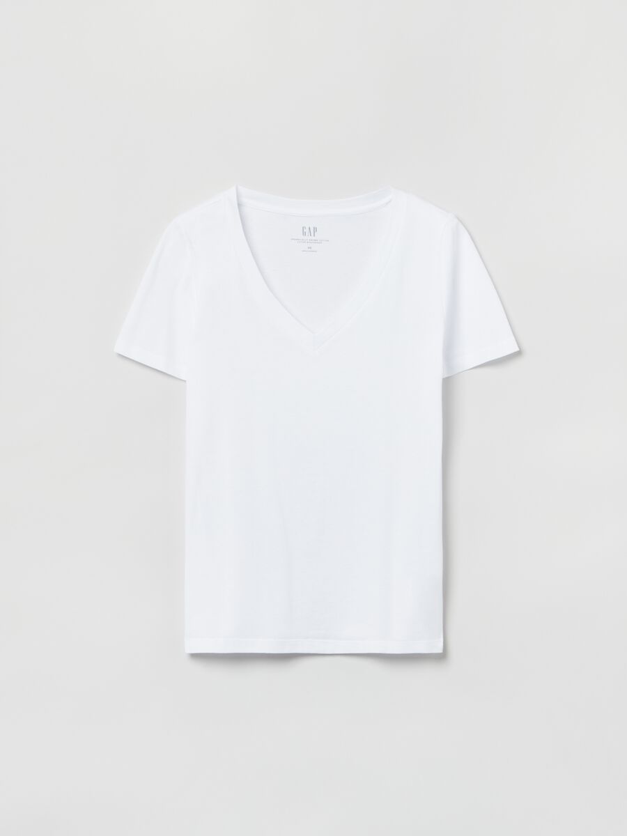 Cotton V-neck T-shirt_1