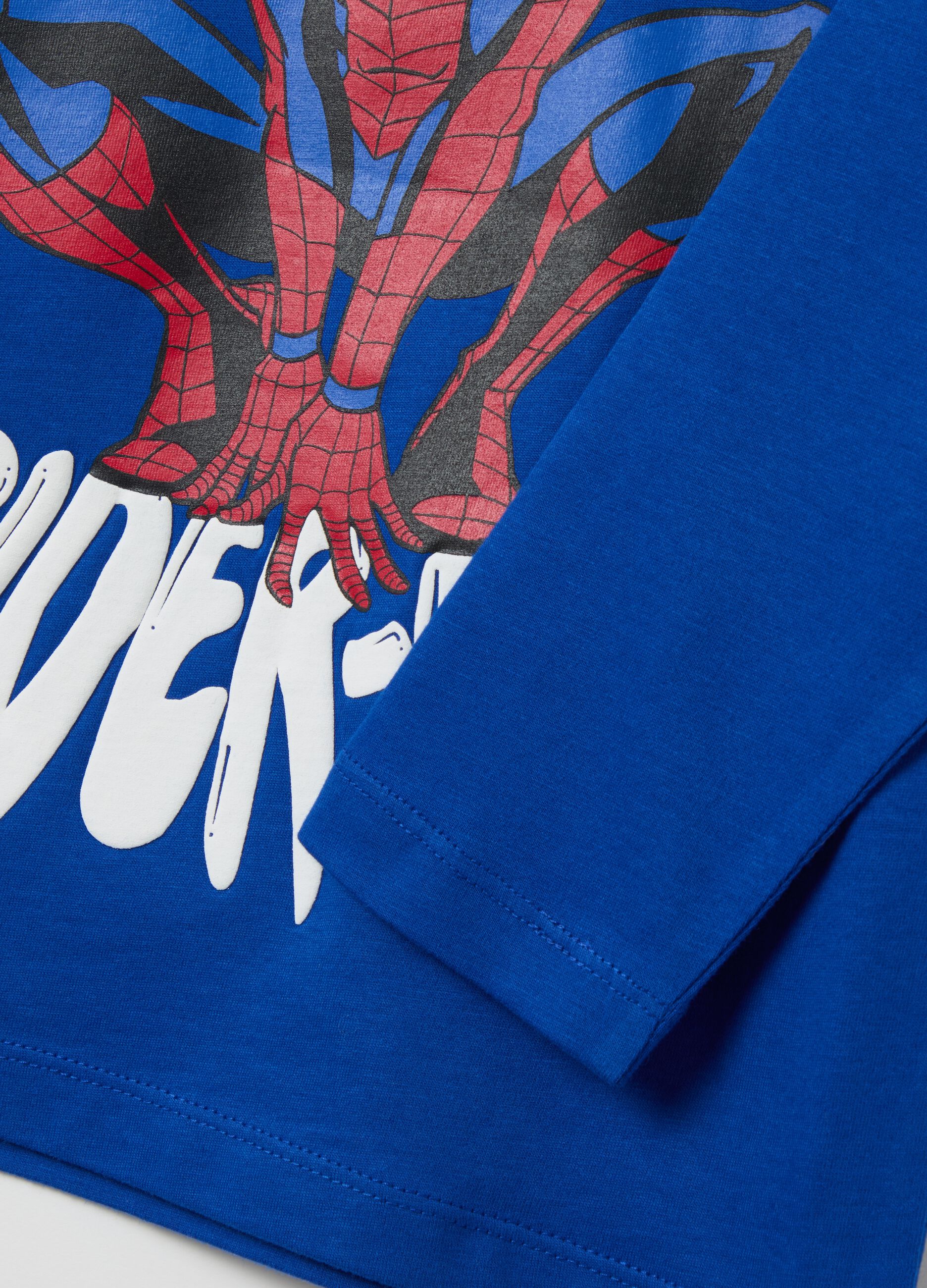 T-shirt with Spider-Man print and long sleeves