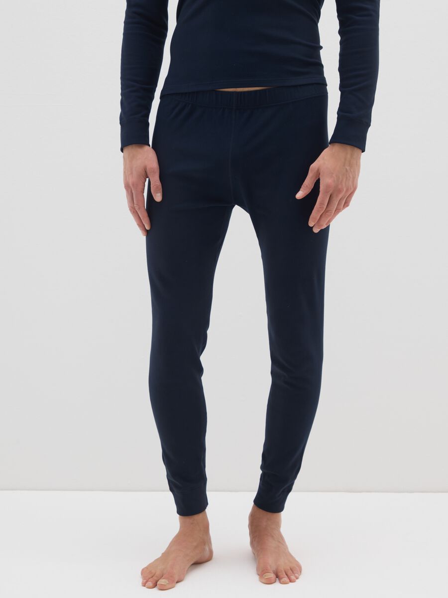 Regular Fit Blue Leggings_1