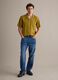 Yellow pure lyocell regular-fit shirt with bowling collar_1