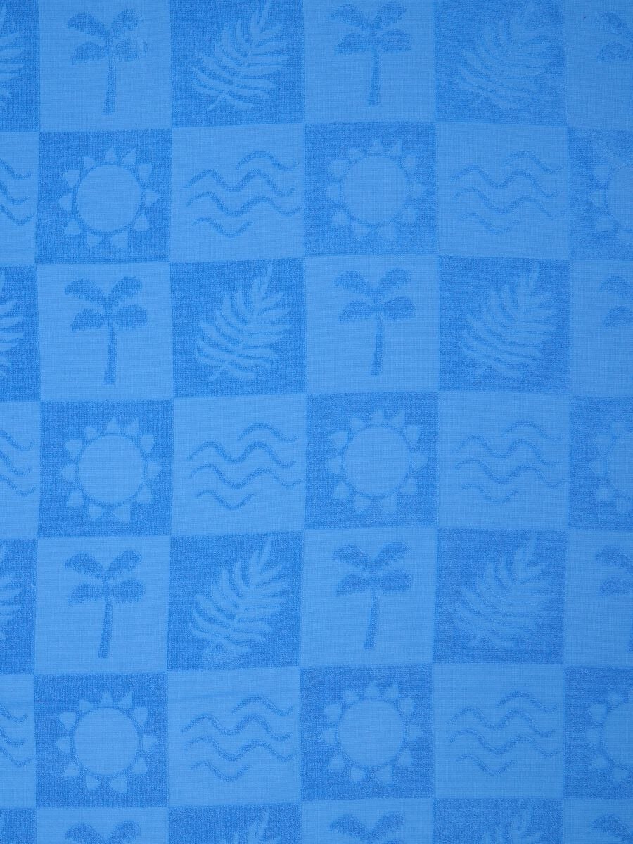 Telo mare azzurro in puro cotone jacquard_2