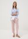Pink regular-fit stretch cotton trousers_0