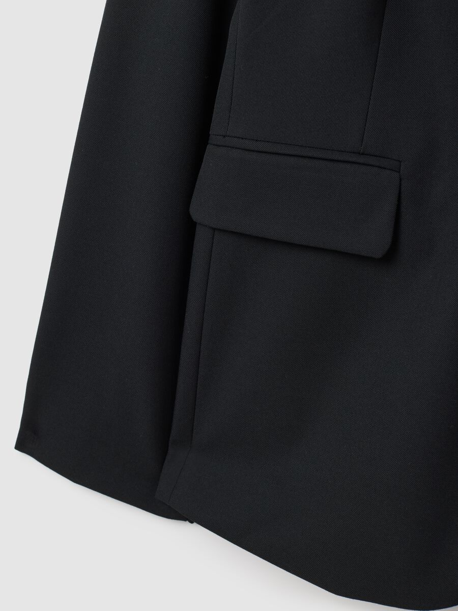 Blazer nero con bottoni regular fit_5