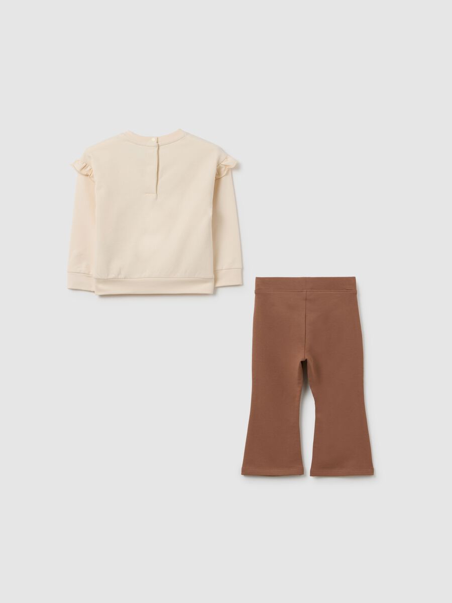 Set felpa pantalone multicolor da bimba in misto cotone regular fit_1