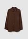 Brown regular fit shirt with glitter_4