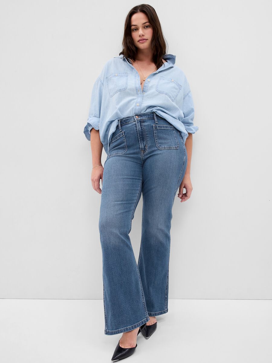 Flare-fit jeans with high-rise waist_2