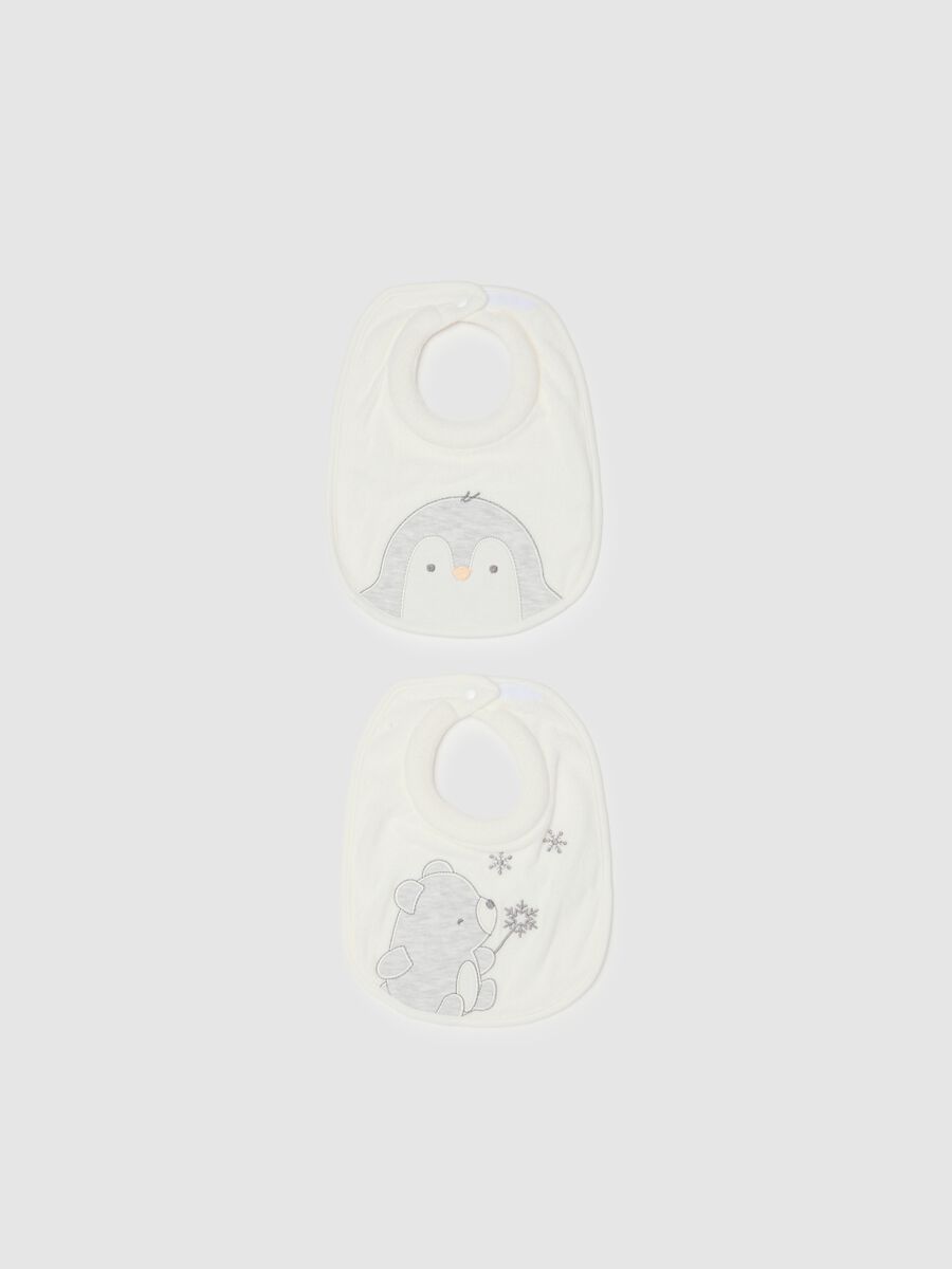 Twin-pack of white cotton bibs_0