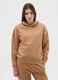 Brown cotton blend regular fit hoodie_0