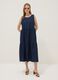 Blue midi dress in pure cotton_0