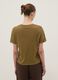 Green pure cotton V-neck relaxed fit T-shirt_3