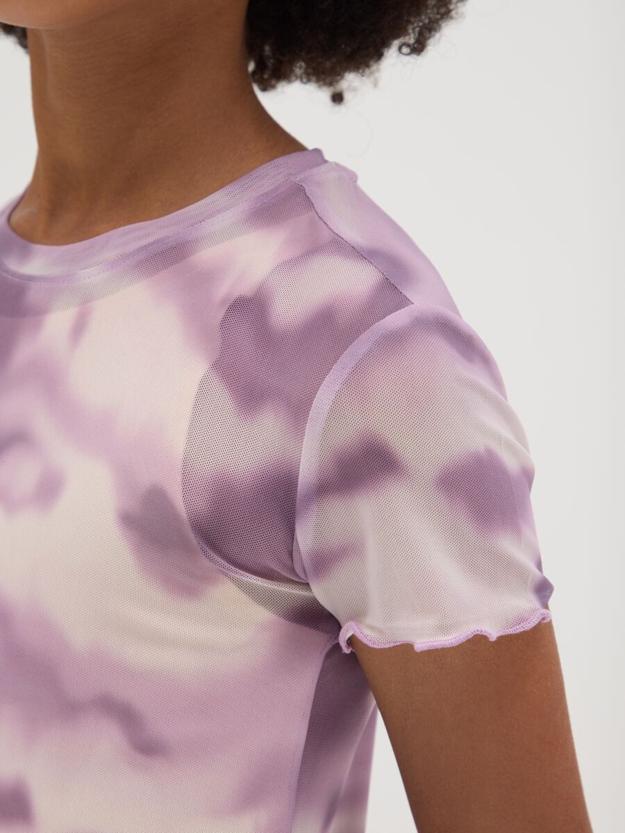 T-shirt da ragazza in tessuto elasticizzato multicolor fitted_2