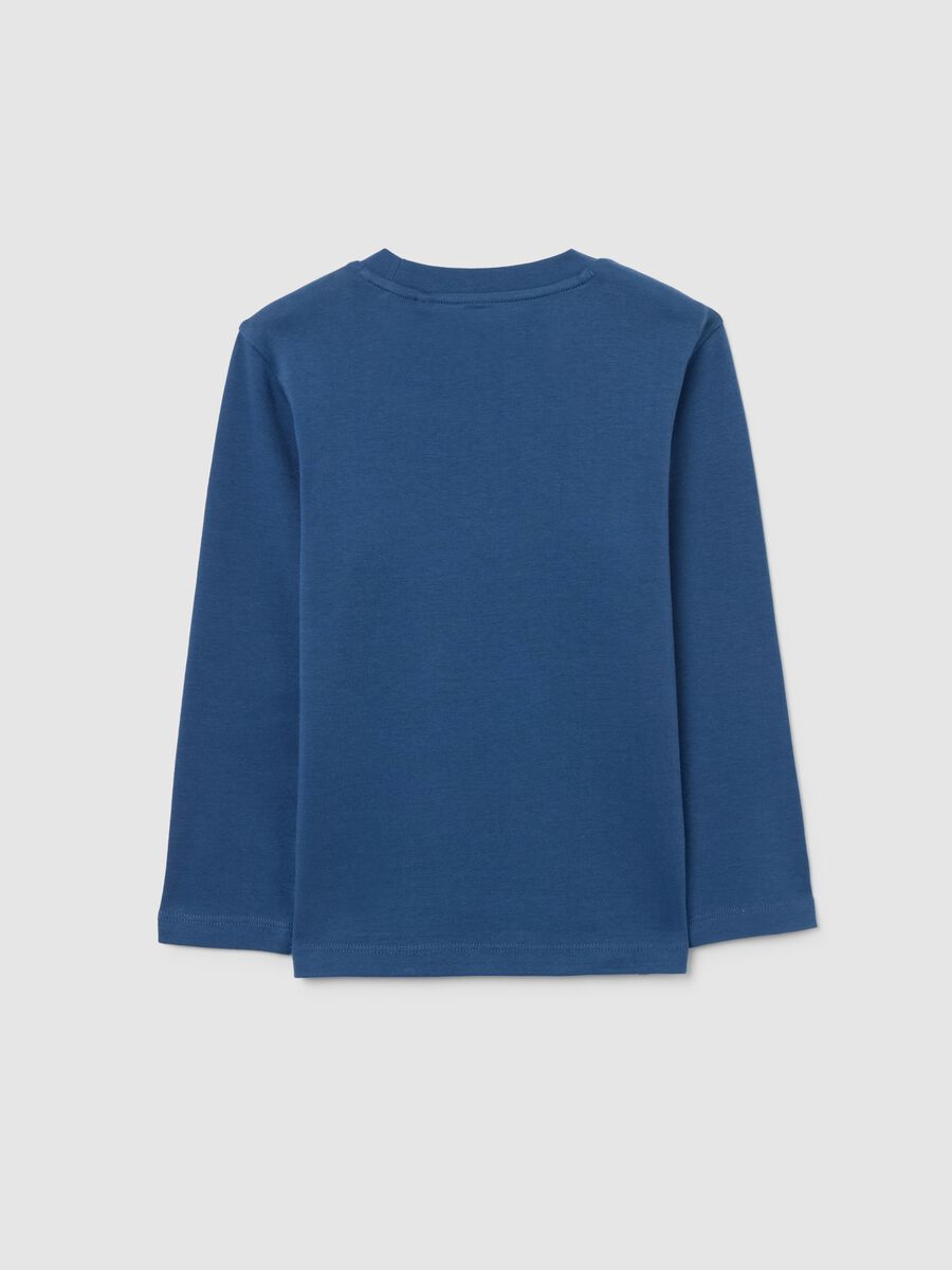 Kids' blue long-sleeve shirt in pure cotton regular fit_1