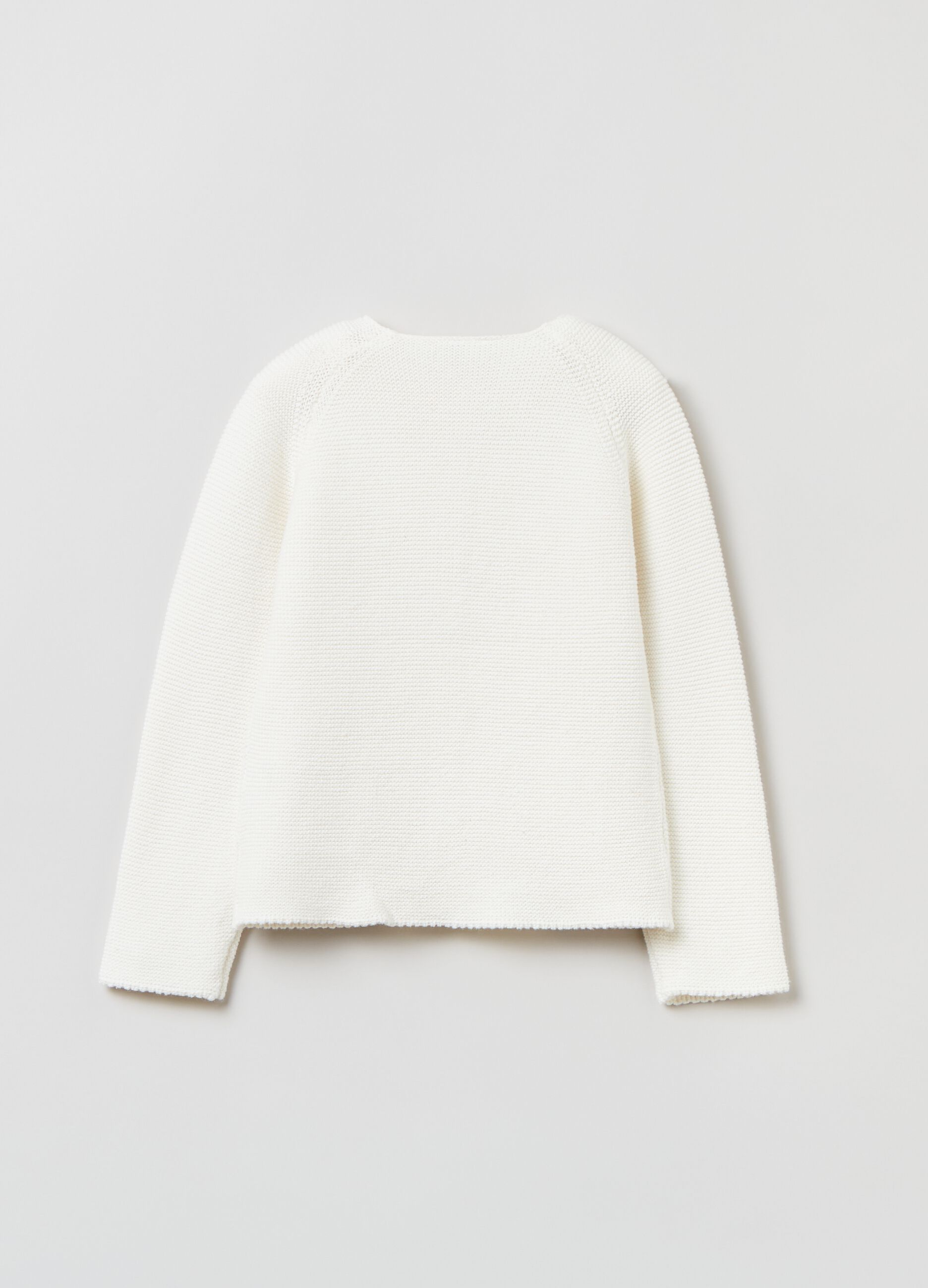 Cardigan tricot con maniche raglan_1