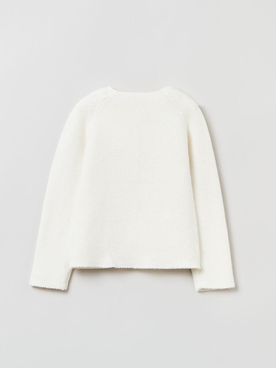 Cardigan tricot con maniche raglan_1