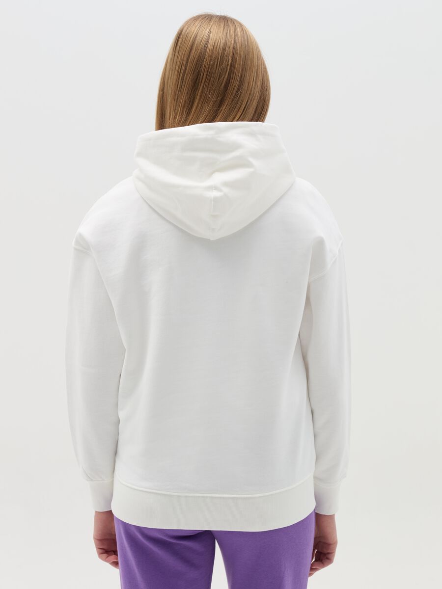 Sweatshirt with hood and Stitch "Ohana" print_1