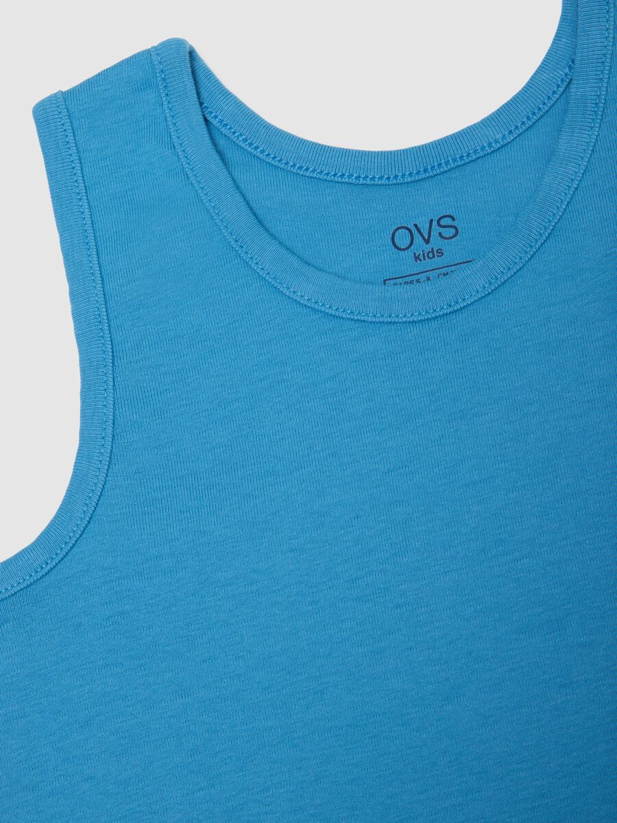 Two-pack kid's multicolour cotton vests, regular fit_3