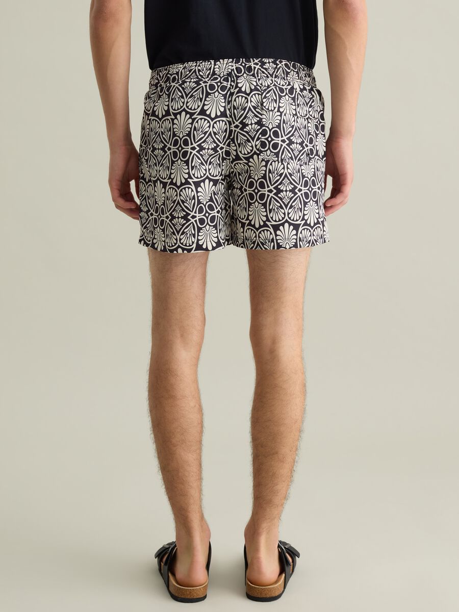 Men's boxers in multicoloured fabric with floral pattern and regular fit_2