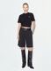 Black relaxed-fit pure cotton T-shirt with embroidered slogan_1