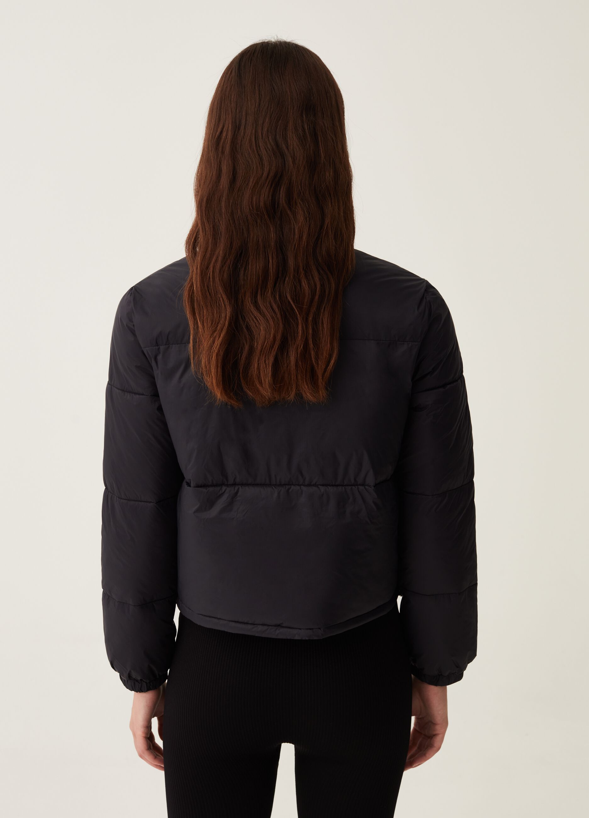 Piumino full-zip con stampa logo_2