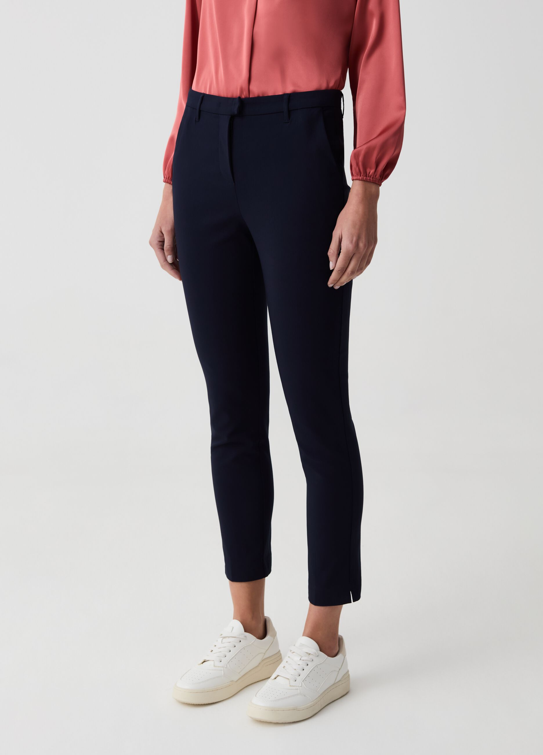 Pantalone chino cropped