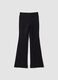 Girls&rsquo; black flared cotton-stretch treggings_3