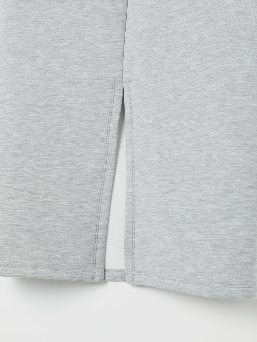 Midi pencil skirt in neoprene_5