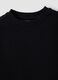 Black pure cotton crew-neck sweatshirt for boys, relaxed fit_5