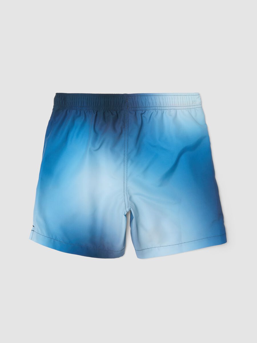Blue gradient boxer swim shorts with drawstring_1