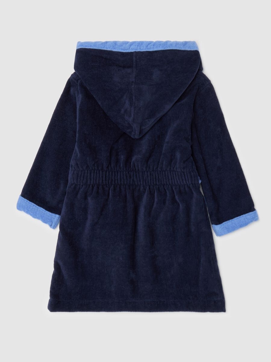 Cotton bathrobe with car embroidery_1