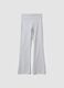 Girls&rsquo; grey flared leggings in stretchy organic cotton_3