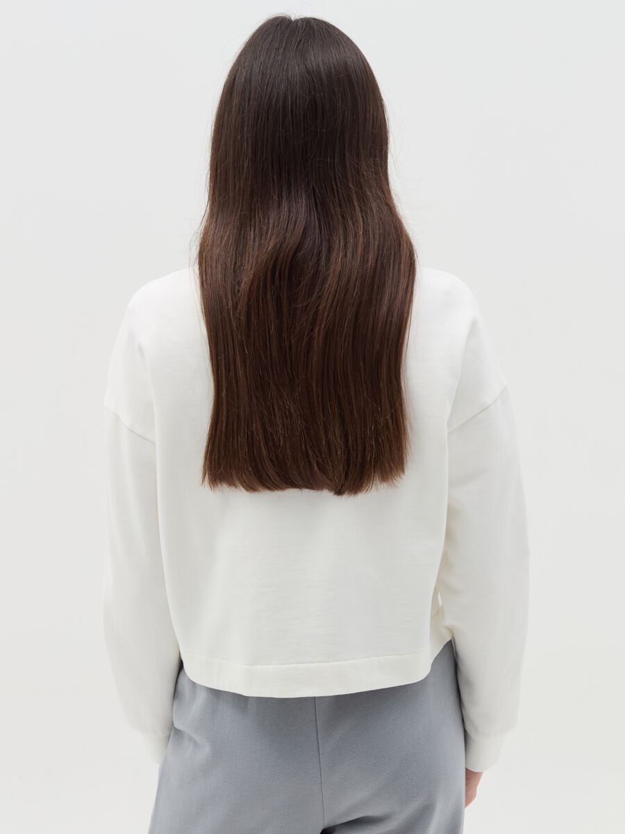 Cropped sweatshirt with lettering print_1