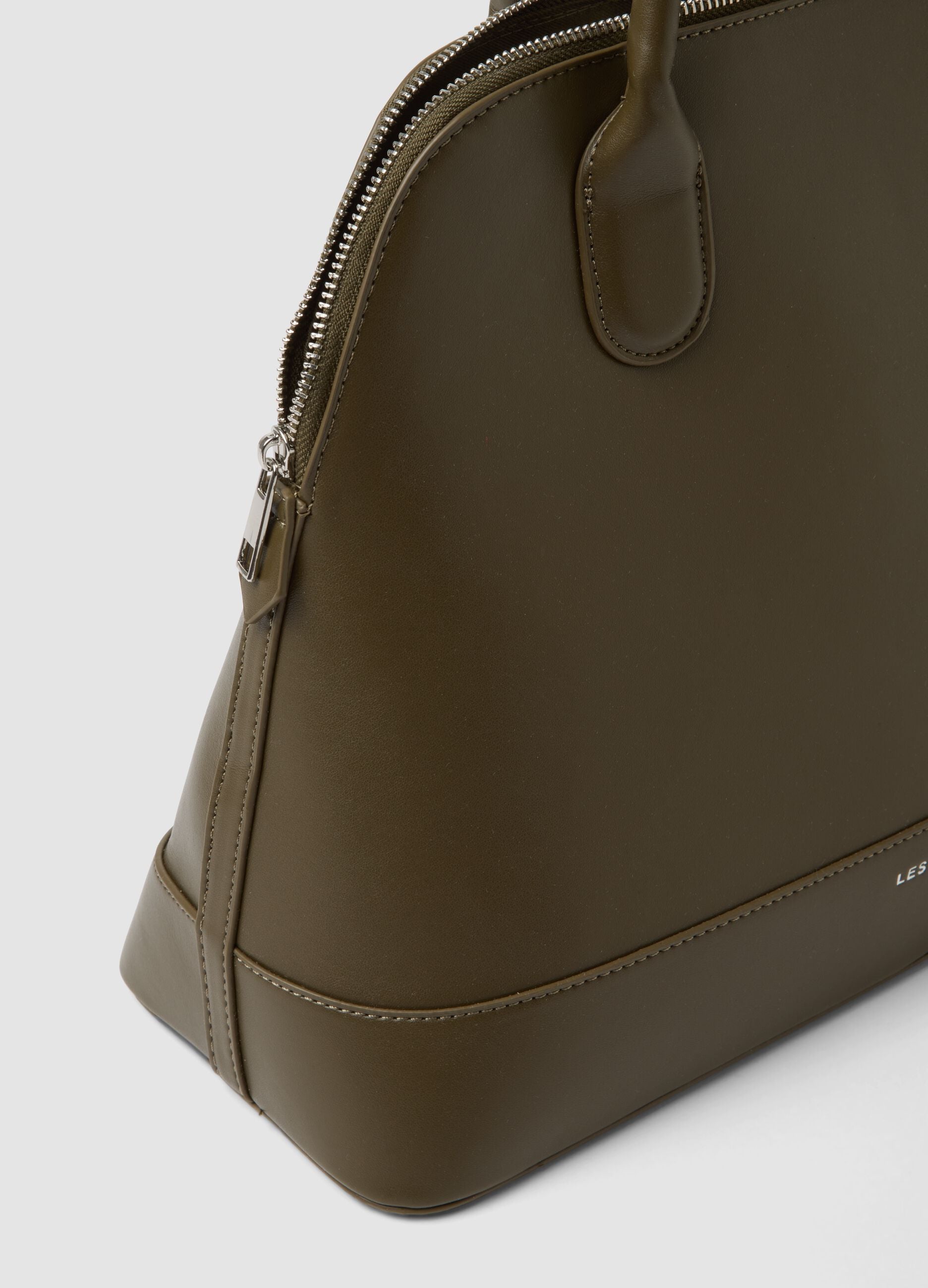 Green bag with zip closure