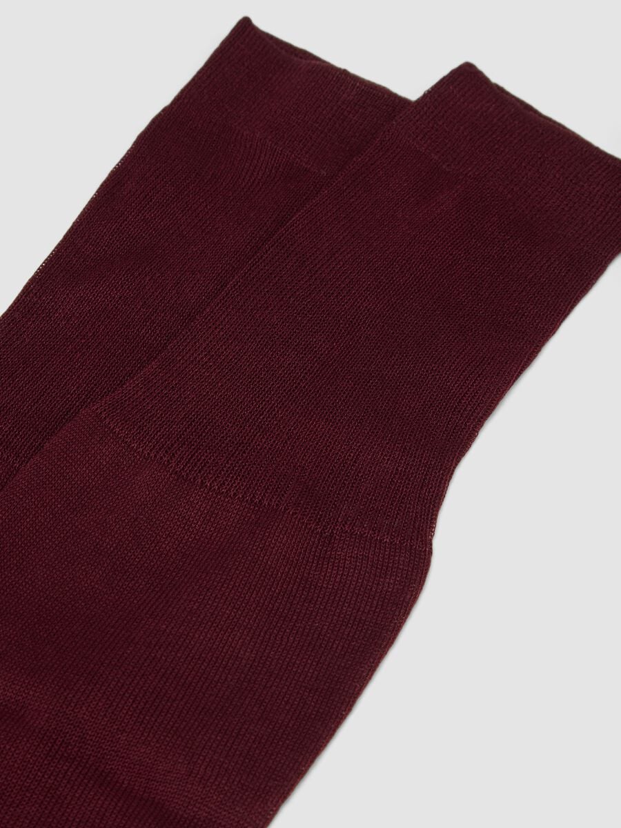 Calze lunghe rosse in puro cotone_2