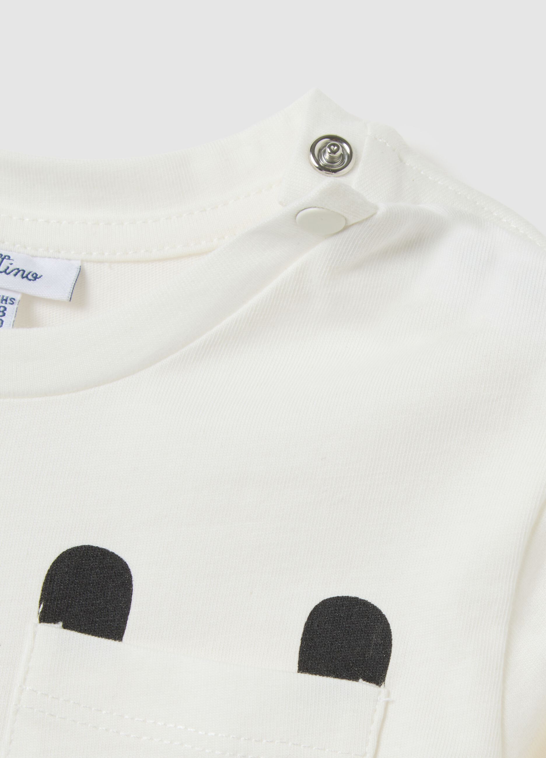 T-shirt in puro cotone bianca regular fit