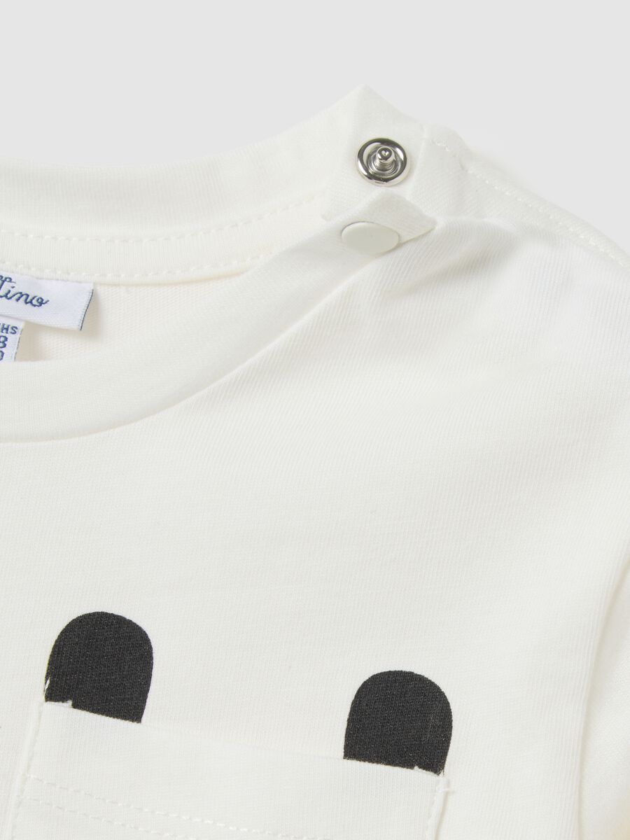 T-shirt in puro cotone bianca regular fit_3