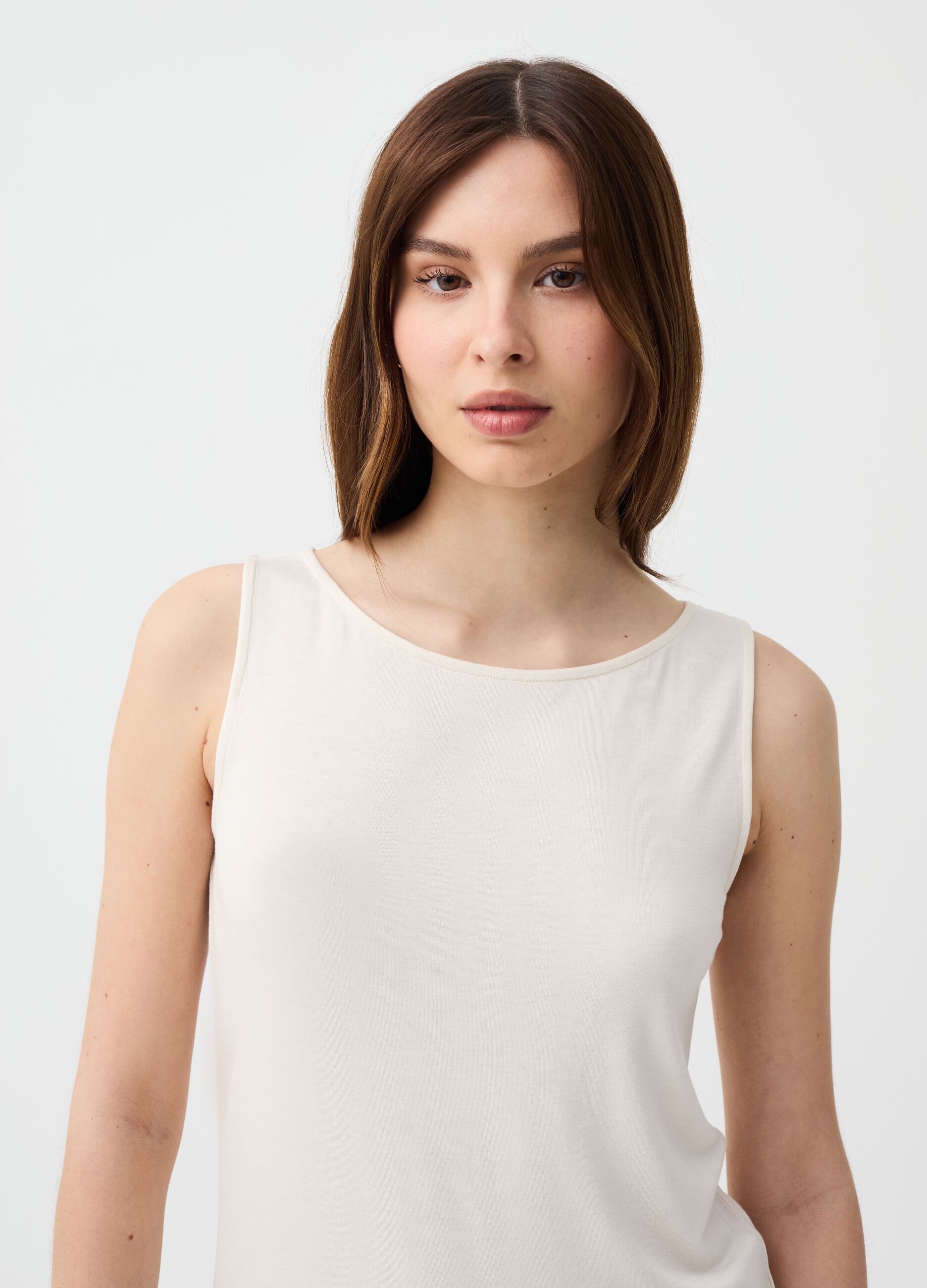 Stretch viscose tank top