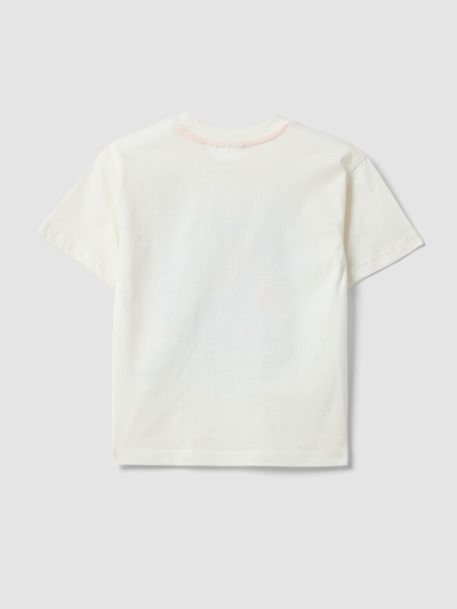 White pure cotton kids&rsquo; T-shirt with Stumble Guys print, regular fit_1