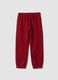 Pantaloni jogger rossi in puro cotone organico_0