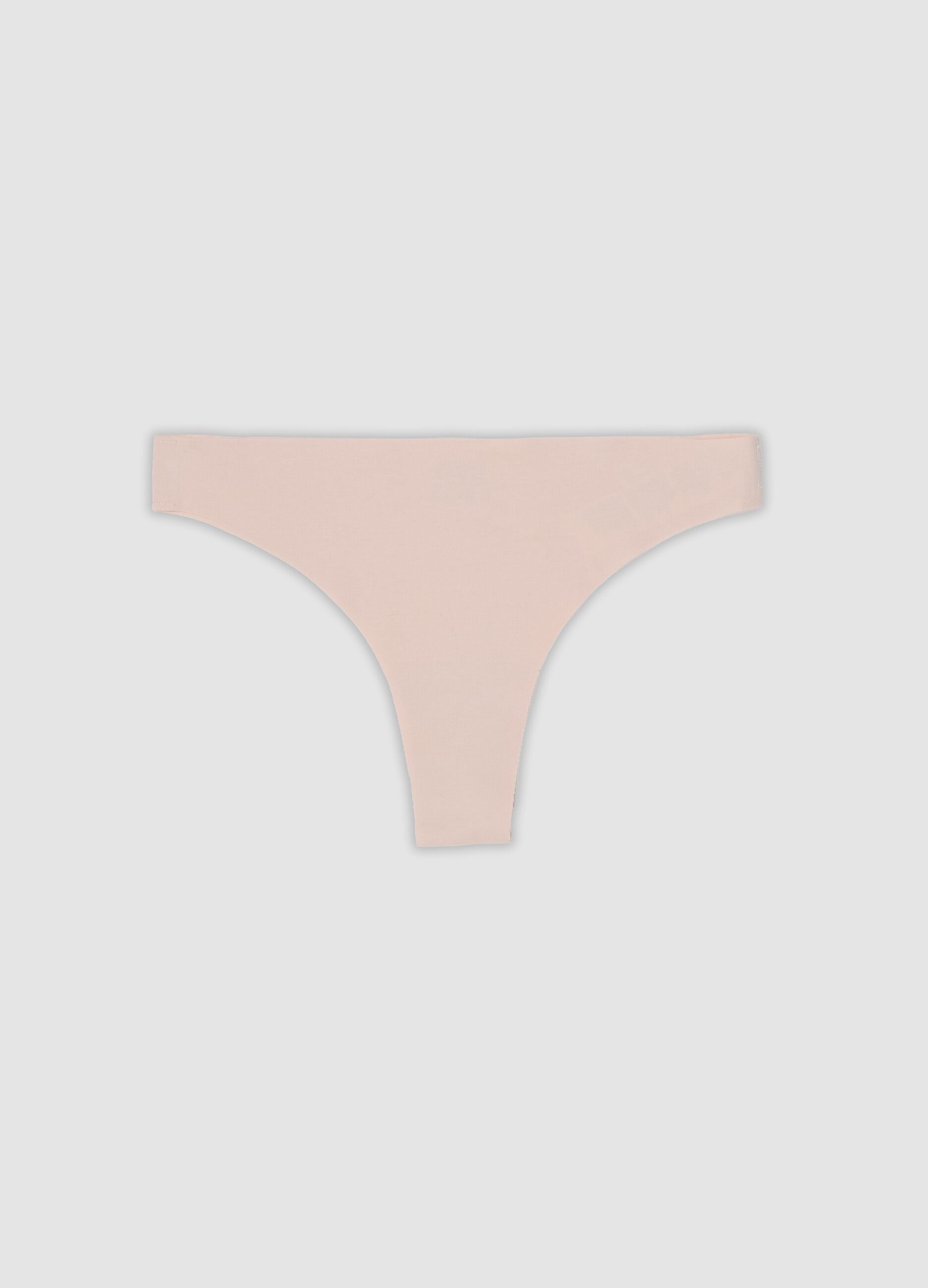 Slip brasiliana rosa in cotone organico elasticizzato