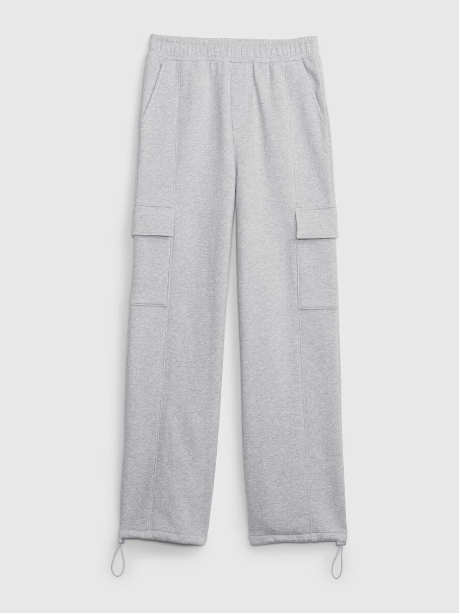 Cargo joggers in fleece with drawstring_5