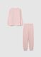 Girls' pink pyjamas in pure cotton with regular fit and print_1