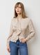 Beige Blouse with Mandarin Collar_2