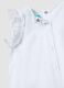 White organic cotton set with top and shorts for baby girls_2