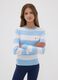 Multicolour striped viscose-blend boat-neck jumper for girls_1