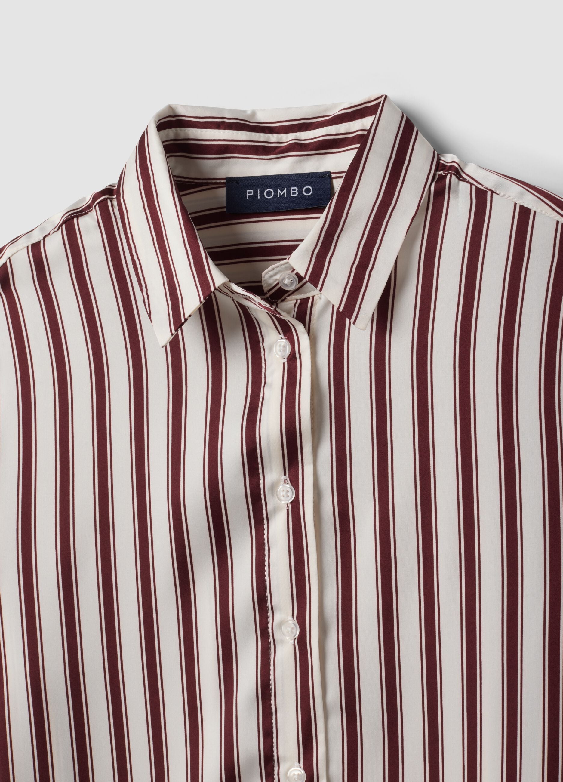 White regular-fit striped stretch shirt