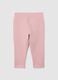 Slim fit pink treggings for girls in stretch cotton_1