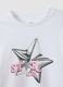 Pink pure organic cotton star-print T-shirt for girls_2