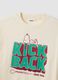White pure cotton Peanuts print T-shirt, relaxed fit_6