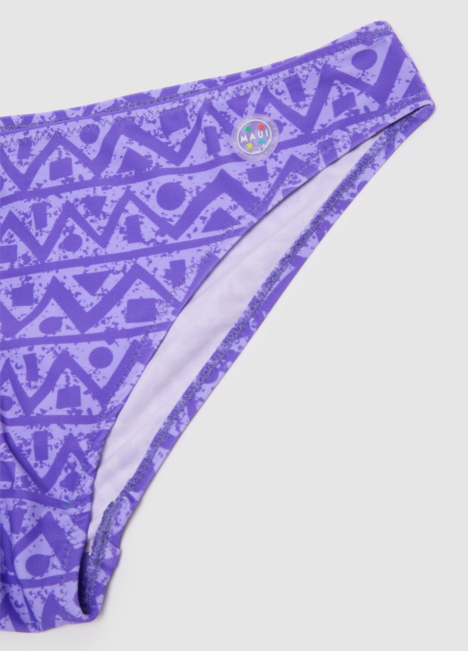 Bikini da ragazze in misto elasticizzato viola